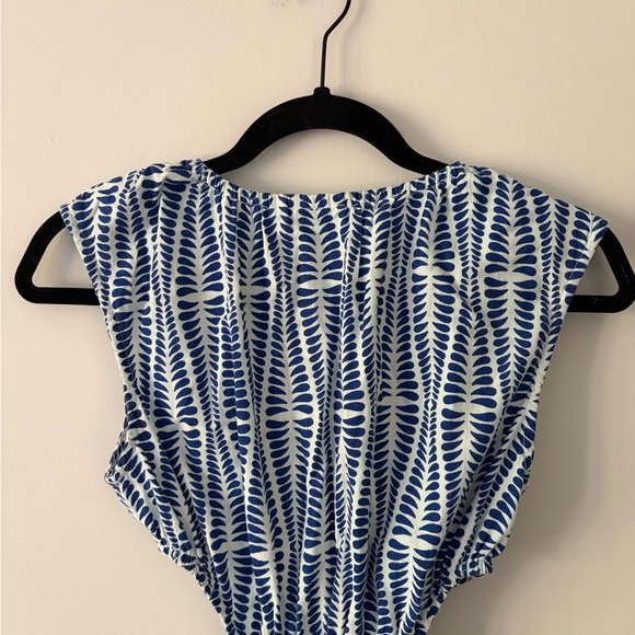 Chakeris Blue & White Morgan Maxi Dress with cut-outs - Picture 4 of 5